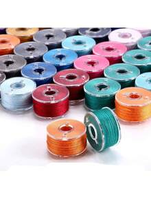 30/50/100pcs Pre-Wound Sewing Bobbin Thread, Size A 15 Class, Random 36 Colors Polyester Bobbin Thread, Suitable For Brother/Singer/Babylock/Janome Sewing Machines - Bobbin Thread - View 4