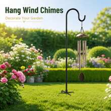 WIXHFG 2/4 Piece Heavy-Duty Shepherd's Hook Outdoor Garden Stand, With Five-Prong Base - Sturdy Iron Bird Feeder Stand, Suitable For Hanging Plant Baskets, Solar Lanterns, Outdoor Plant Hangers - Easy To Install, Wide Base Provides Stability - 2-pack - View 3