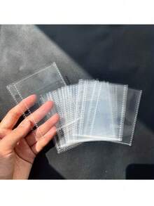 10pcs/Bag A8 Transparent Loose Leaf Pages, Double-Sided Photo Album Inner Pages, Loose Leaf Binder Inserts, Sticker Book Inner Pages, Loose Leaf Binder Pockets, Suitable For Idol Photo Cards, Postcards, Photos, Access Cards Storage, Office Stationery - A - View 3