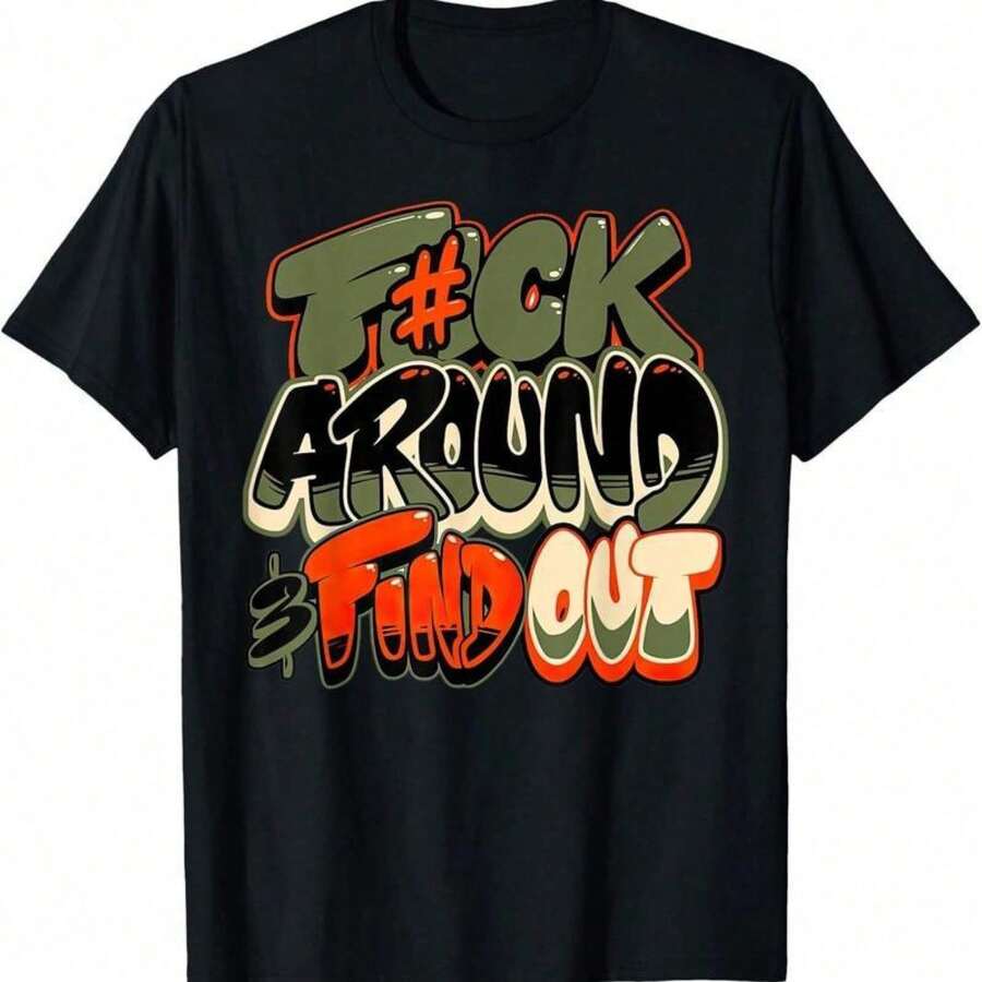 Camiseta Casual Inspirada en el Hip-Hop: Transmite el Estilo Hip-Hop con una Tipografía de Graffiti Genial y Impactante en una Camiseta. 100% Algodón. Duradera. - Negro - Ver 1