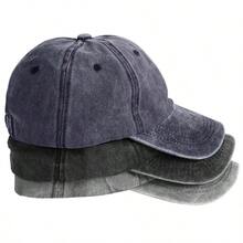 1 pieza Gorra de béisbol de moda de unicolor de algodón - A - Ver 4