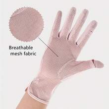 A Ladies' Breathable, Thin, Loose-Fitting, Fingerless Summer Glove With Mesh Palm For Casual Walking - Style 1 - View 3