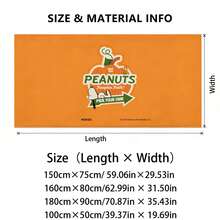 Khăn tắm bãi biển Peanuts Snoopy màu cam in hình Woodstock & "PEANUTS Pumpkin Patch", siêu mềm, phù hợp cho hồ bơi, bãi biển mùa hè và du lịch - A - Xem 5