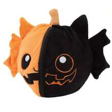 8 Inch Reversible Halloween Pumpkin Ghost Plush Toy, Flip 2-In-1 Double-Sided Bat Stuffed Doll With Zipper, Creepy Cute Split Face Ghost Plushie, Spooky Room Sofa Decor Festival Holiday Gift For Kids & Adults - Multicolor - View 8