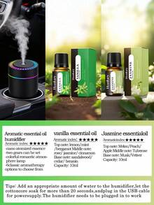 180ml Car Humidifier, Auto Shut-Off, USB Powered, 2 Mist Modes, Ultrasonic Quiet, Aromatherapy Diffuser, LED Light. Black/White, 6 Fragrances. Suitable For Car/Office/Bedroom/Hotel. Combo Set. Car Accessories. - A - View 17