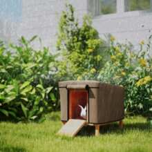 Water-Resistant Rabbit Hutch Cover For X-D2-0047 And Similar Models, 43 X 52 X 37cm, Brown - T0001-01-3103 - View 9