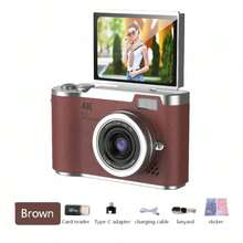 Portable Dual Front And Rear Lens High-Definition Pixel Digital Camera, 180° Flip Screen, With Filter Function, Suitable For Students - Graduation Gift - Holiday Gift (Includes 800mAh Rechargeable Battery) - View 16