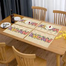 1pc/4pcs/6pcs/8pcs Butterfly Table Mat, Breakfast Mat, Coffee Bar Mat, All-Season Decorative Mat, Washable Table Mat, Room Decor, Kitchen Table Mat, Indoor/Outdoor Party Decor, Home Decor, Ideal Gift - Multicolor - View 4