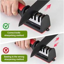 Professional Multi-Function Tungsten Steel Ceramic Sharpening Stone, Suitable For Coarse And Fine Grinding Of Kitchen Knives. Tool Maintenance Tool For Home Kitchen, Perfect Gift Choice - Multicolor - View 8