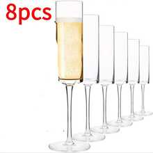 8 pezzi Eleganti Bicchieri da Vino Scanalati di Lusso, Adatti per Bevande Frizzanti, Perfetti per Grandi Banchetti Formali, Ricevimenti di Matrimonio, Cene Aziendali Annuali, Feste di Natale, Feste di Compleanno di Lusso, Addii al Celibato e Serate Romantiche Intime - Multicolore - Visualizzare 11