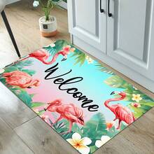 Commercial Mat Spring/Summer Flamingo Pattern Carpet, Welcome Doormat, Non-Slip, Dirt-Resistant, Suitable For Laundry Room Decoration, Kitchen Mat, Washable Farmhouse Home Kitchen Mat, Bathroom Suitable For Laundry Room, Kitchen, Hallway, Corridor - Multicolor - View 10