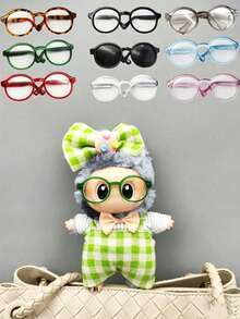 1 Pair 17cm Doll Glasses, Suitable For Use. Mini Cute, Suitable For Doll Clothing Accessories, DIY Doll Accessories Making, Suitable For Labubu Accessories, Birthday Party, Valentine's Day Gift - Multicolor - View 7