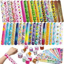 JOYIN 144 Pcs Slap pulseras para niños a granel pulseras con los animales, la amistad, el corazón de impresión 36 Diseños, para los niños de Pascua Fiesta de Favores - Multicolor - Ver 8