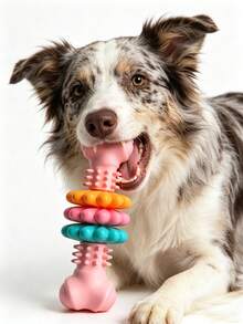Juguete de Masticar Resistente y Fuerte para Perros - Hueso de Goma TPR, Adecuado para Perros Pequeños/Medianos, Limpieza de Dientes & Entrenamiento, Juguete de Masticar Interactivo para Aliviar el Aburrimiento y Prevenir el Masticado Destructivo, Regalo Ideal para Mascotas - Múltiples estilos - Ver 5
