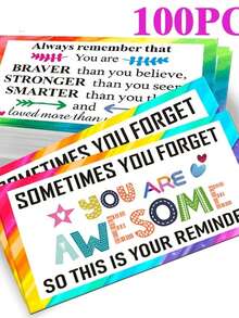 100pcs Inspirational Encouragement Cards, Mini Thank You Notes For Healthcare Professionals, Doctors, Nurses, Volunteers, Staff - View 9