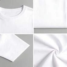Playera Mujer Poliéster Transpirable anti-calor, estampado LA Los Ángeles con horizonte urbano y palmeras vintage, ideal para diario, playa, vacaciones, compras y paseos turísticos - Blanco - Ver 3