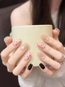 10pcs,Nails,Handmade Press On Nails,Press On Fake Nails,Handmade Nail Patch,Summer Nail Patch,Handmade Nail Patch,Medium To Long Nails,Nail Supplies,Man-Made Nail,Summer Nail Art,Nail Patch Y2K,Shining Nail Patch,Homemade Press On Nails - Multicolor - View 3