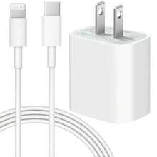 US Plug PD 20W Fast Charging Wall Adapter + 3.3ft/100cm High-Efficiency Data Transfer Fast Charging Cable Compatible With IPhone 14 Pro Max/14 Pro/14 Plus/14/13/12/11/XS/XR/8/7/6/ Series - US A Type Plug(110-127V) - View 1