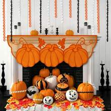 1 Roll, 5 Yards Halloween Lace Ribbon, Pumpkin & Ghost Mesh Hollow Decorative Trim, Suitable For Gift Wrapping, Party, DIY Headband, Halloween Decoration - Multicolor - View 3