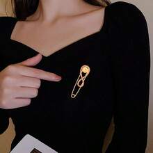 1pc-Fashion Elegant Infinity Brooch Zinc Alloy Rhinestone Inlaid Brooch Suitable For Women Daily Banquet Party Wear Dress Suit Accessory - XD825160 - View 3