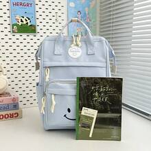MIDIMOUSE 1 pieza Mochila para mamá, bolsa de viaje ligera con estampado, mochila multifuncional de gran capacidad, bolso de mano, mochila para madre e hijo, mochila para estudiantes mujeres, mochila ligera de gran capacidad, mochila escolar de moda para secundaria y primaria - Multicolor - Ver 4