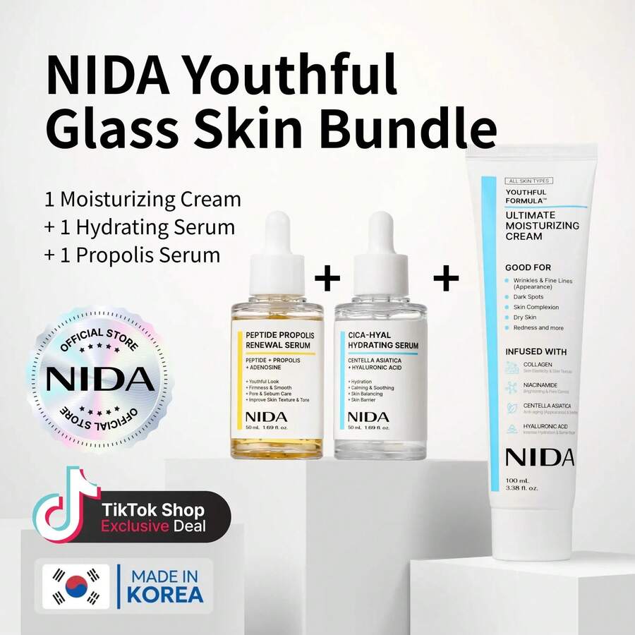 NIDA Youthful Glass Skin Bundle - 3Pcs Glass Skin Bundle - 查看 1