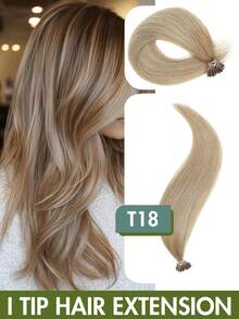 Luxury Pre-Bonded I-Tip Human Hair Extensions, Micro Ring Technology, 12"-24" Length, Natural Black Elegant Straight Hair, Suitable For All Hair Types And Skin Tones, Easy To Apply, Damage-Free Real Hair Extensions - Multicolor - View 46