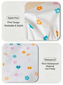 1/2/3/6 Pcs Floral Heart Print Double Layer Waterproof Hair Bonnet Elastic Adjustable Oil Resistant Soft Skin Multifunctional Cap For Skincare Makeup Cooking Hair Drying Washing Bathroom Dorm Travel Back To School Portable Adult Hair Protector - Multicolor - View 6