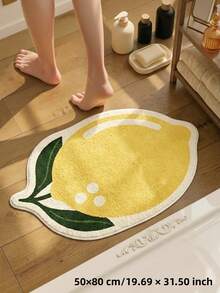 1 pieza Alfombra con forma de limón, Alfombra minimalista y linda, Alfombra para sala de estar, dormitorio, colchón, Alfombra de baño, Alfombra de baño, Alfombra de puerta, Alfombra pequeña, Alfombra, Alfombra de piso, Decoración del hogar, Alfombra pequeña de área, Alfombra exterior, Decoración del hogar, Alfombra de área, Alfombra de dormitorio, Alfombra lavable - Multicolor - Ver 10