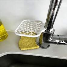1/2 Pack Sponge Cloth, Dishcloth, Dish Drying Rack, Faucet Storage Rack, Kitchen Scouring Pad Storage Rack, Sink Sponge Drying Rack, Suction Cup Hanging Rack, Sponge Holder, Storage Rack - Multicolor - View 5