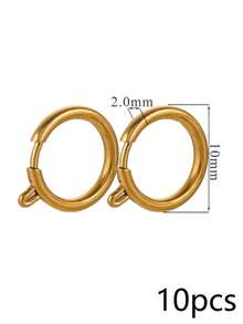10 Pcs Round Spring Gate Clasps, 304 Stainless Steel 18K Gold Plated Open Jump Rings For DIY Handmade Necklaces, Bracelets And Keychains - Slingshot Buckle - View 13