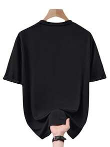 Camiseta de Hombre Estilo Retro "Edición Limitada Vintage 1978" con Estampado Creativo, Cuello Redondo, Manga Corta, Casual para Exteriores - Negro - Ver 2