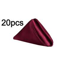 6/20/30 piezas de servilletas de satén de 30*30cm/11.8*11.8in, diseño de unicolor clásico, elegante y sofisticado, adecuado para cenas diarias en el hogar, celebraciones festivas, fiestas de cumpleaños, recepciones de bodas y despedidas de soltera - Burdeos - Ver 8