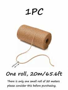 1 Roll 20/100/218/999m Vintage Style Jute Rope, Multi-Purpose, Suitable For Gift Wrapping, Hanging Plants, DIY Crafts And Rustic Home Decor - Multicolor - View 10