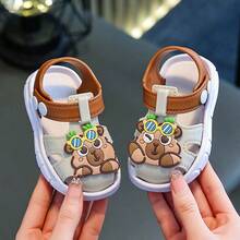 Vicvait Toddler/Kids Closed Toe Sandals, Soft Bottom Summer Shoes For Baby Boys & Girls - Khaki - View 2