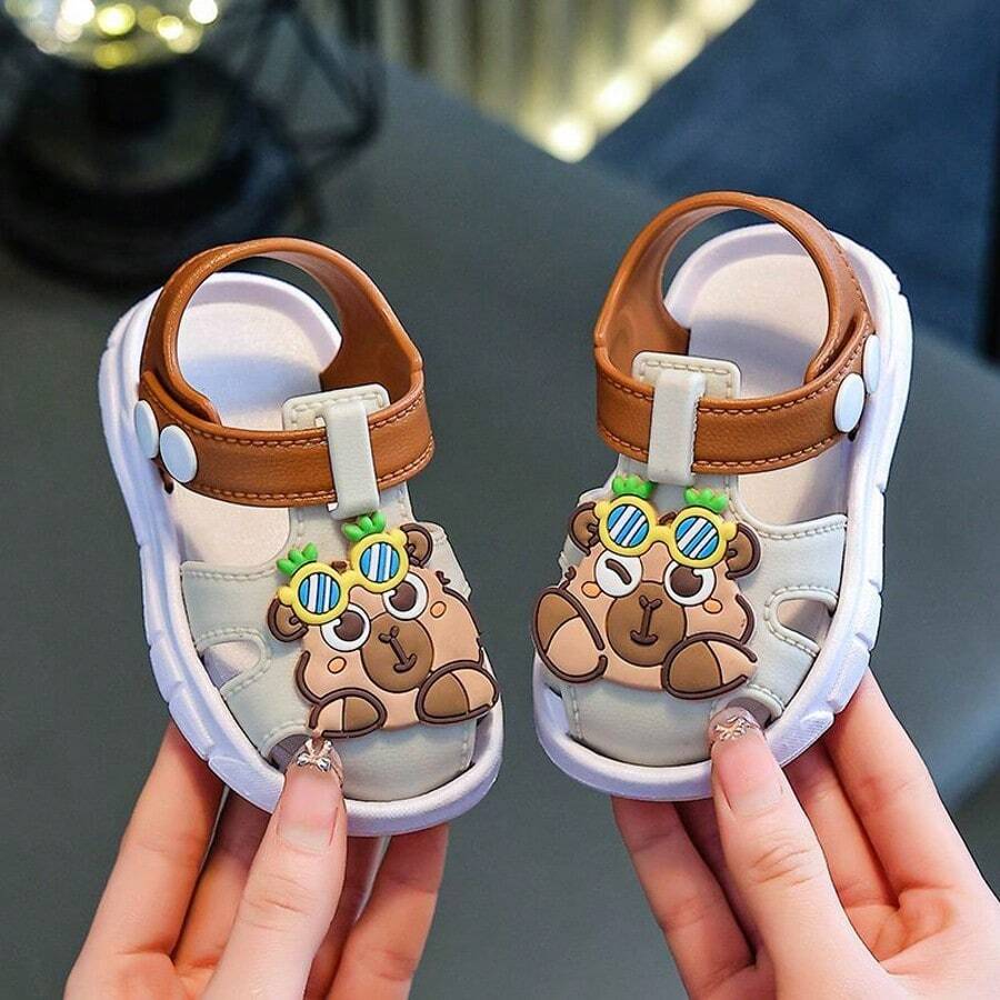 Vicvait Toddler/Kids Closed Toe Sandals, Soft Bottom Summer Shoes For Baby Boys & Girls