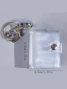 1 Inch Mini Keychain Photo Album, 1 Inch 2 Inch Photo ID Card Storage Book - A - View 3