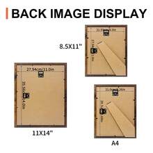 1pc Rustic Style Vintage White/Embroidered Brown Lightweight Picture Frame, American Wall Decor. Retro Poster, Photo, Artwork Framing Frame. Available In 8.5x11/A4/11x14(8x10) Inches (Picture For Reference Only, Randomly Gifted Photo Paper Included) - 1PC - View 5