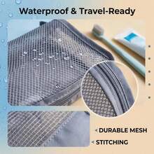 Upright Toiletry Bag, Portable Lightweight Travel Toiletry Bag, EVA Travel Toothbrush Storage Bag, Foldable Waterproof Transparent Hanging Travel Toiletry Bag/Cosmetic Storage Bag - Multicolor - View 5