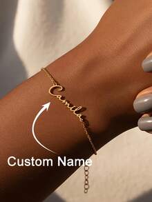 Gelang Topi Wisuda dengan Nama yang Dipersonalisasi, Gelang Wanita, Perhiasan Wisuda Stainless Steel Ukir Kustom, Hadiah Wisuda Minimalis dari Stainless Steel untuknya - MultiWarna - View 1