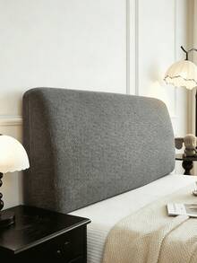 1PC New Jacquard Bed Headboard Cover, Solid Color, High Elasticity, Pet-Proof Against Dirt And Scratching, Soft Skin-Friendly, Convenient Non-Slip Dust-Proof, Machine Washable, All-Season Use, Suitable For Various Occasions - Dark Grey - View 12
