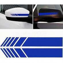 1 Pair Car Rearview Mirror Striped Decorative Stickers - A - View 1