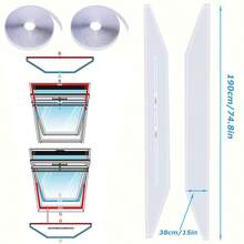New Portable Air Conditioner Window Sealing Kit (Suitable For Swing Windows), AC Housing, Heat Air Stop Air Replacement Guard, With Zipper And Adhesive Fasteners, Can Be Used With A Dryer To Maintain Coolness - White - View 4