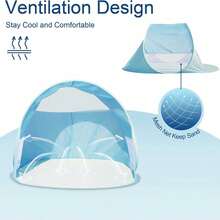 Instant Pop-Up Beach Tent - UV Protection Sunshade, Lightweight Canopy, 30-Second Quick Setup, Essential For Beach, Family, Music Festival, Camping, Backyard, Sports Events And Emergency Sun Protection - Camping Gear And Essentials - Multicolor - View 6