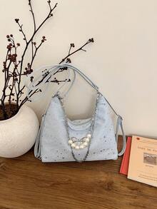 Large Capacity Korean Style Backpack New Crossbody Bag Fashion Versatile Commuter Shoulder Tote Bag - Blue - View 8