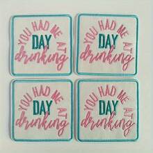 6-Piece Set Of "You Make Me Drink In The Day" Embroidered Patches - DIY Iron-On/Sew-On Decorative Patches For Hats, Backpacks, And Clothing - 6 Items - View 10