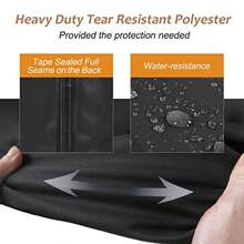 NettyPro - Funda recgular para mesa de centro impermeable para muebles de exterior recgular 48 x 26 x 18 pulgadas color - Negro - Ver 3