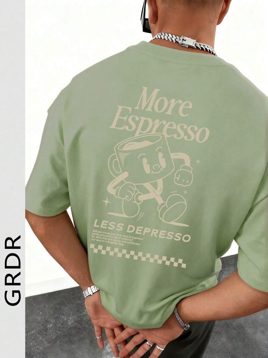 Men T-Shirts - 綠色 - 查看 1
