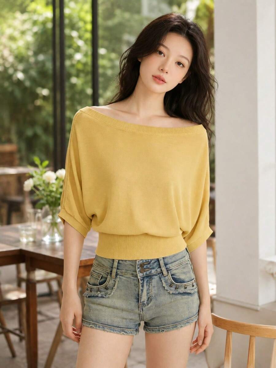 Women Tops - Yellow - View 1
