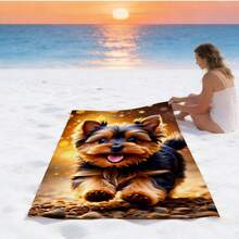 1pc Realistic 3D Dolphin Print Microfiber Beach Towel, Quick Dry Sand Resistant Super Absorbent Swimming Towel, Large Rectangle Beach Blanket For Summer Vacation Pool Travel Camping Bath Use - Multicolor - View 4